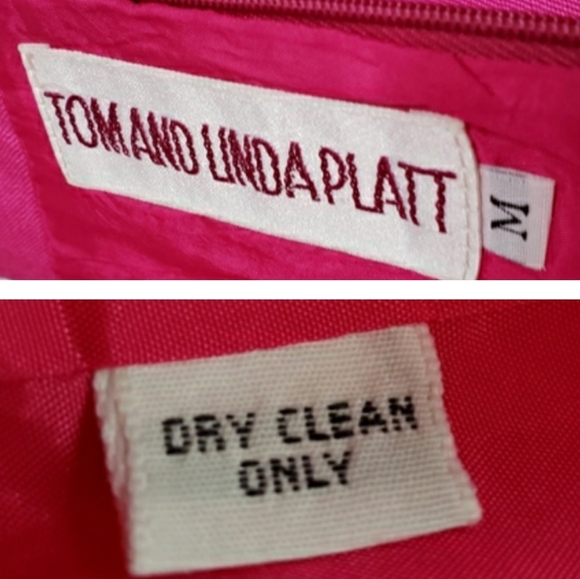 40" BUST  Vintage Tom and Linda Platt Designer Luxury Dress 60s Pink Summer - Picture 6 of 16